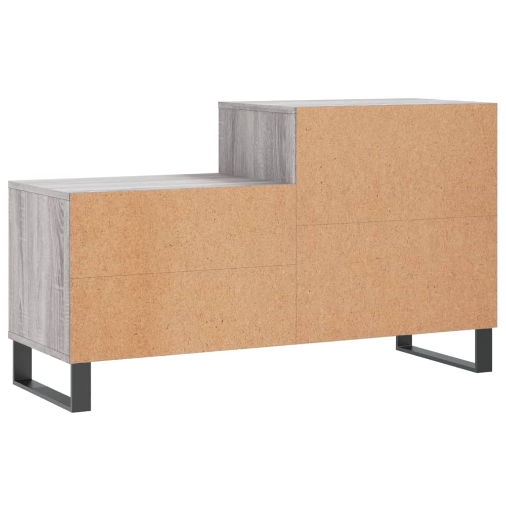 Shoe cabinet, grey oak, 102x36x60cm, engineered wood