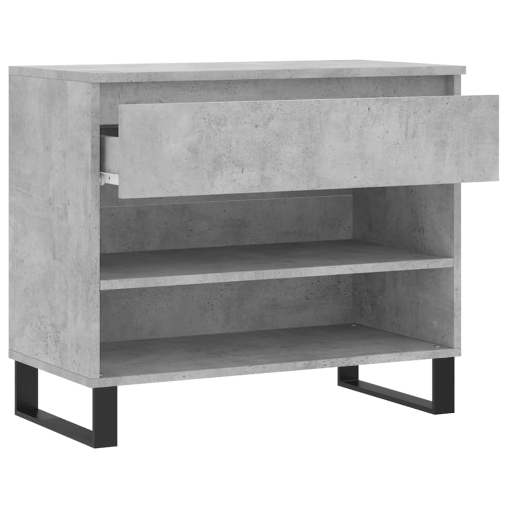Shoe cabinet, concrete gray, 70x36x60cm, engineered wood