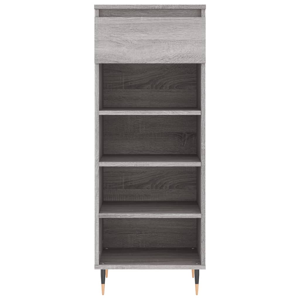 Shoe cabinet, grey oak, 40x36x105cm, engineered wood