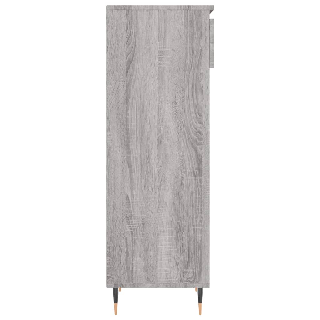 Shoe cabinet, grey oak, 40x36x105cm, engineered wood
