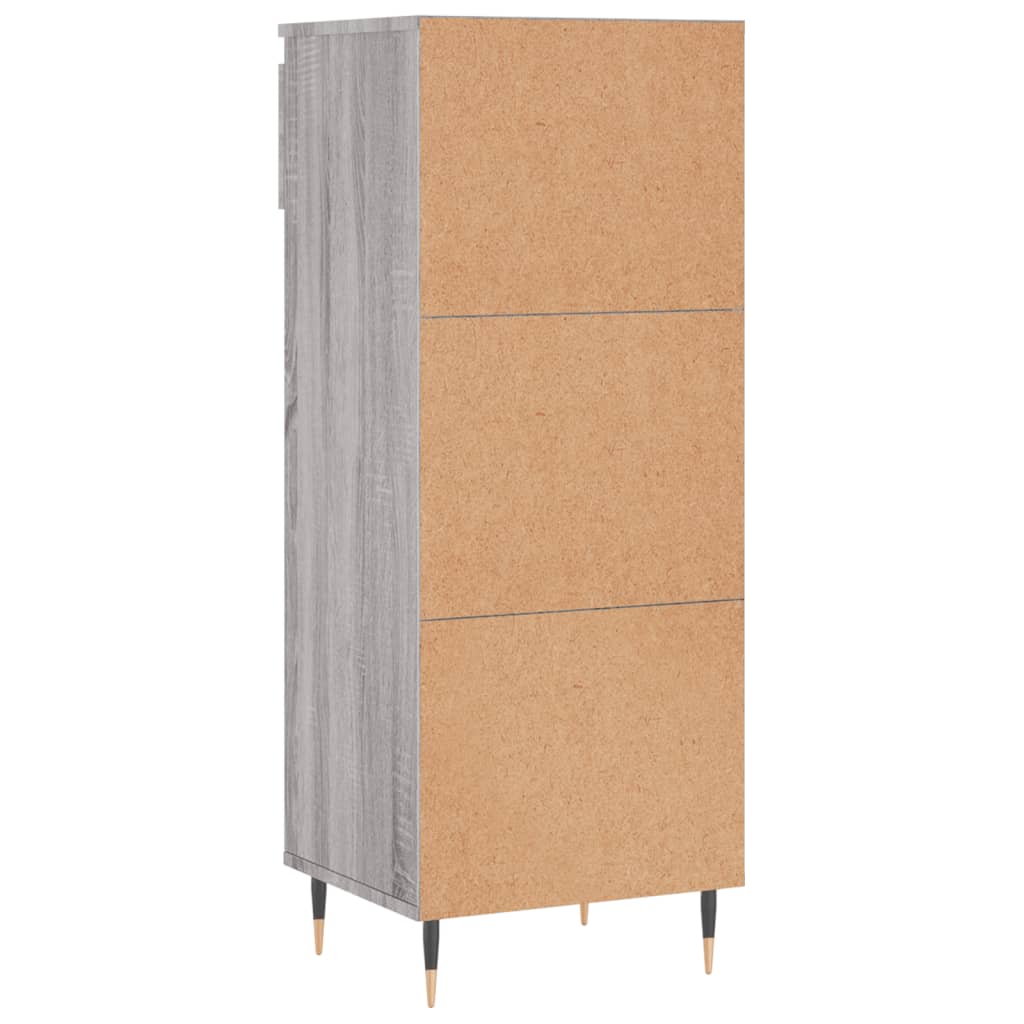 Shoe cabinet, grey oak, 40x36x105cm, engineered wood