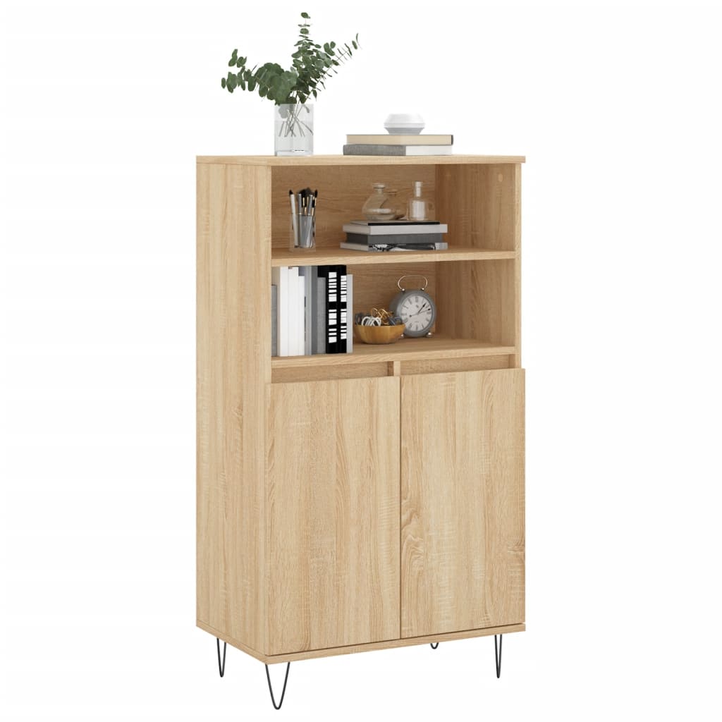 Chest of drawers, oak colour, 60x36x110cm, engineered wood