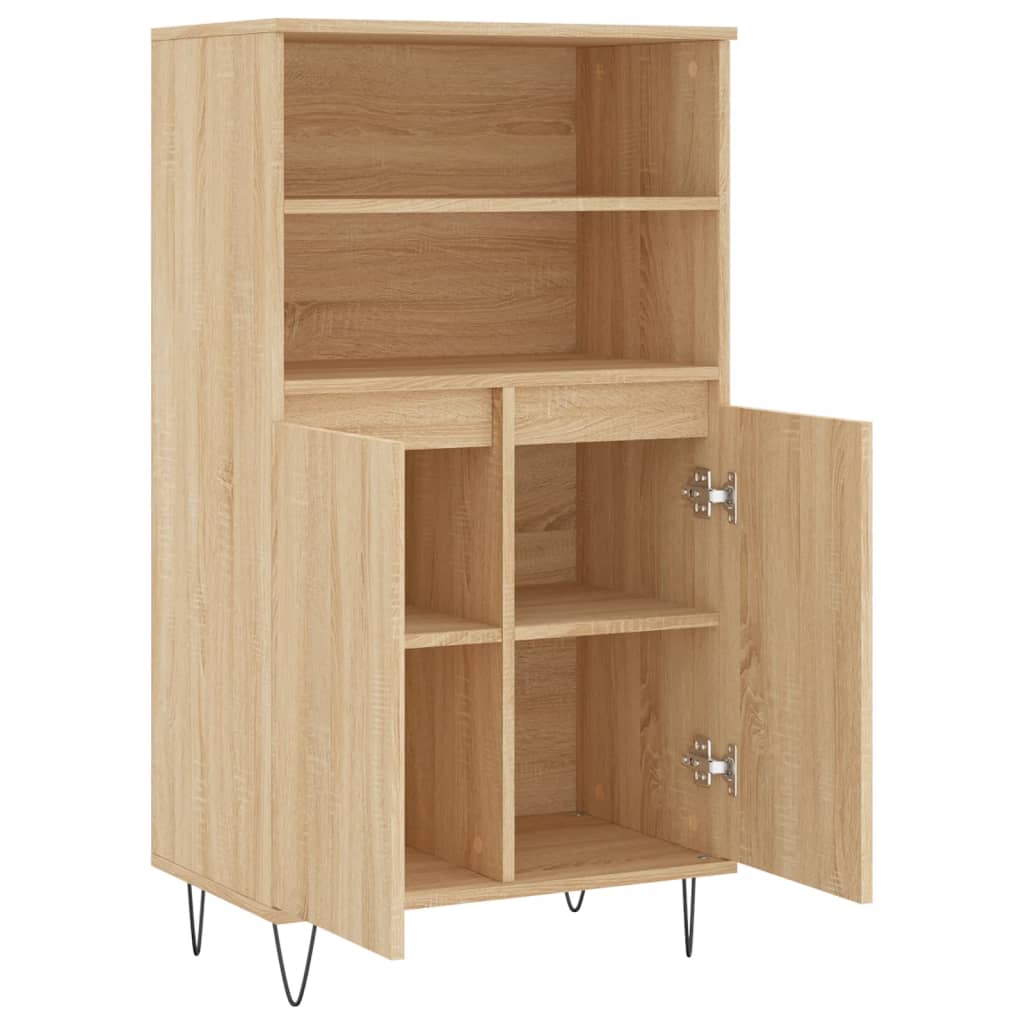 Chest of drawers, oak colour, 60x36x110cm, engineered wood