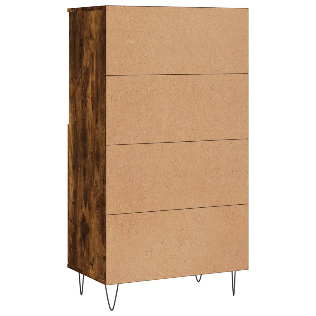 Chest of drawers, smoked oak colour, 60x36x110cm, engineered wood
