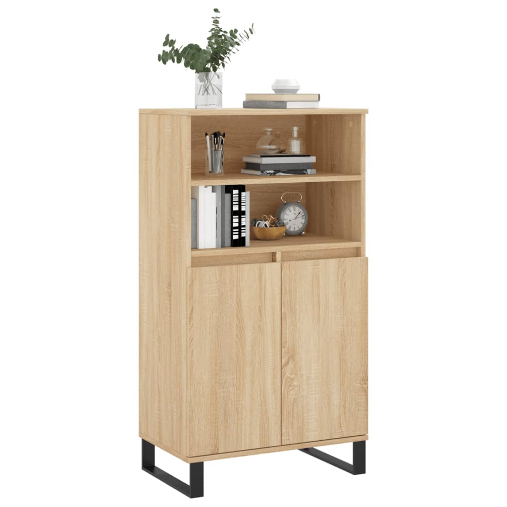 Chest of drawers, oak colour, 60x36x110cm, engineered wood
