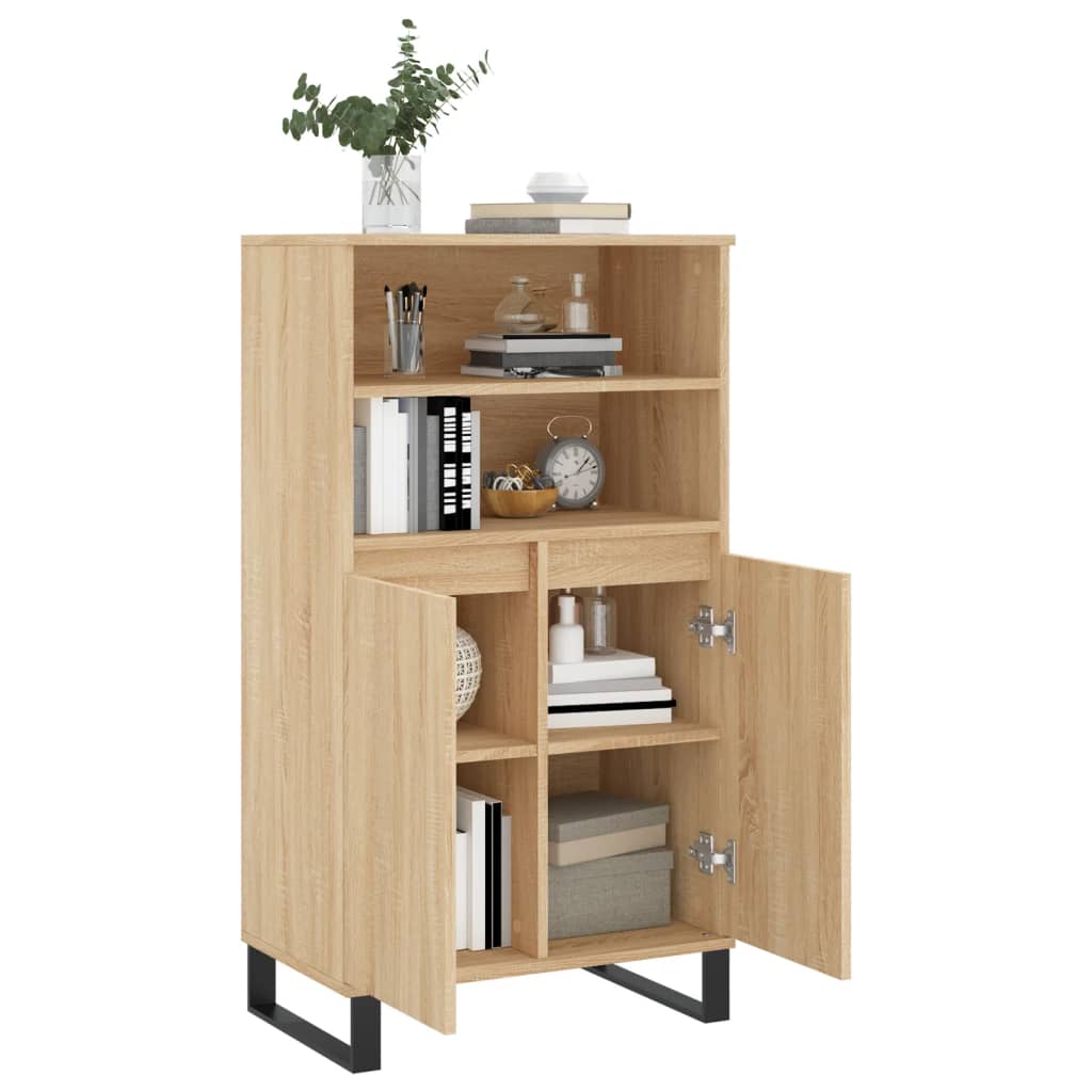 Chest of drawers, oak colour, 60x36x110cm, engineered wood