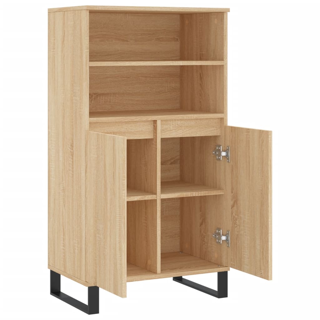 Chest of drawers, oak colour, 60x36x110cm, engineered wood