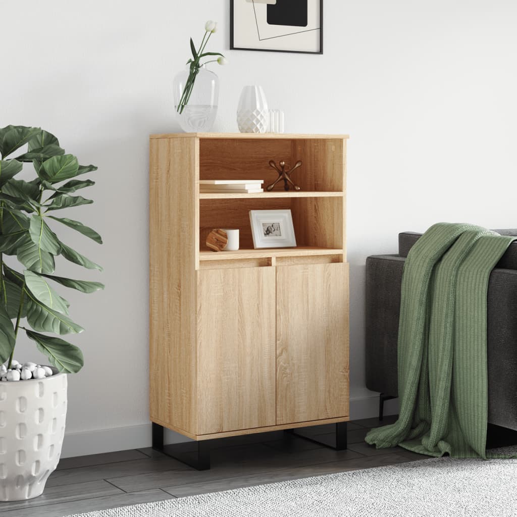 Chest of drawers, oak colour, 60x36x110cm, engineered wood