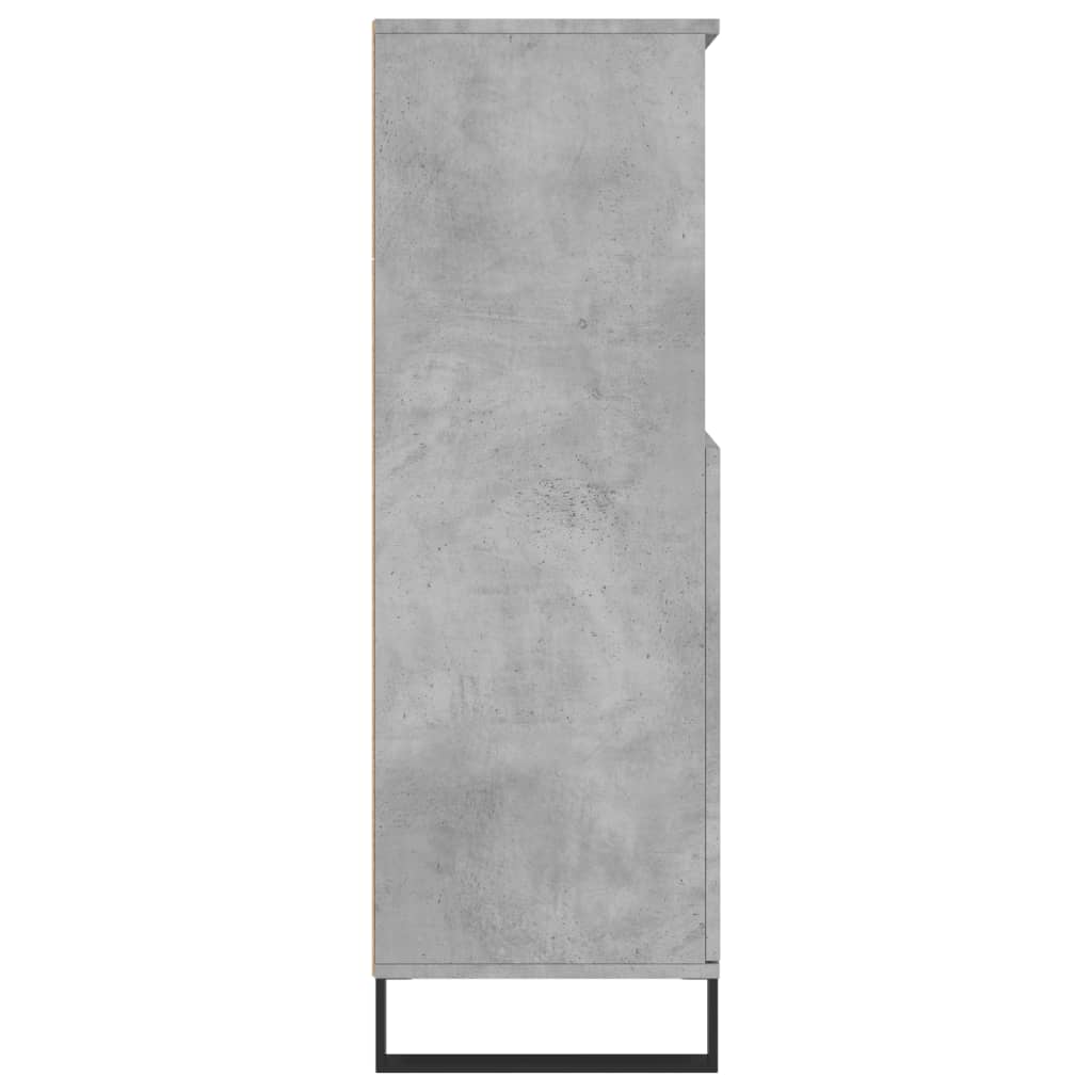 Kumode, betona pelēka krāsa, 60x36x110cm, apstrādāta koksne