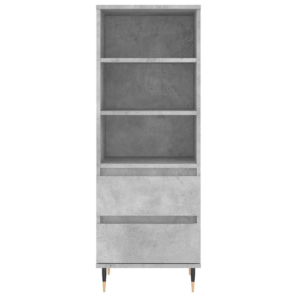 Komoda, betono pilkos spalvos, 40x36x110cm, apdirbta mediena