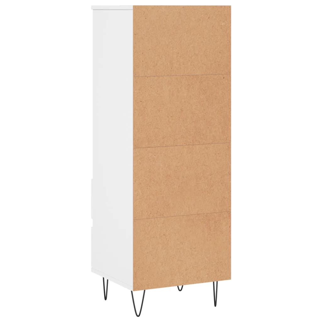 Kumode, balta, 40x36x110cm, apstrādāta koksne