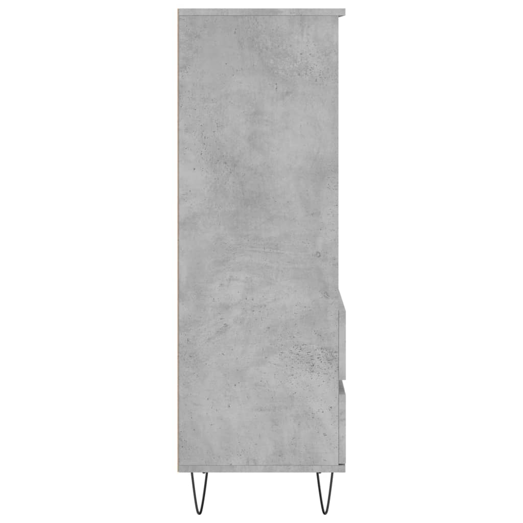 Chest of drawers, concrete grey, 40x36x110cm, engineered wood