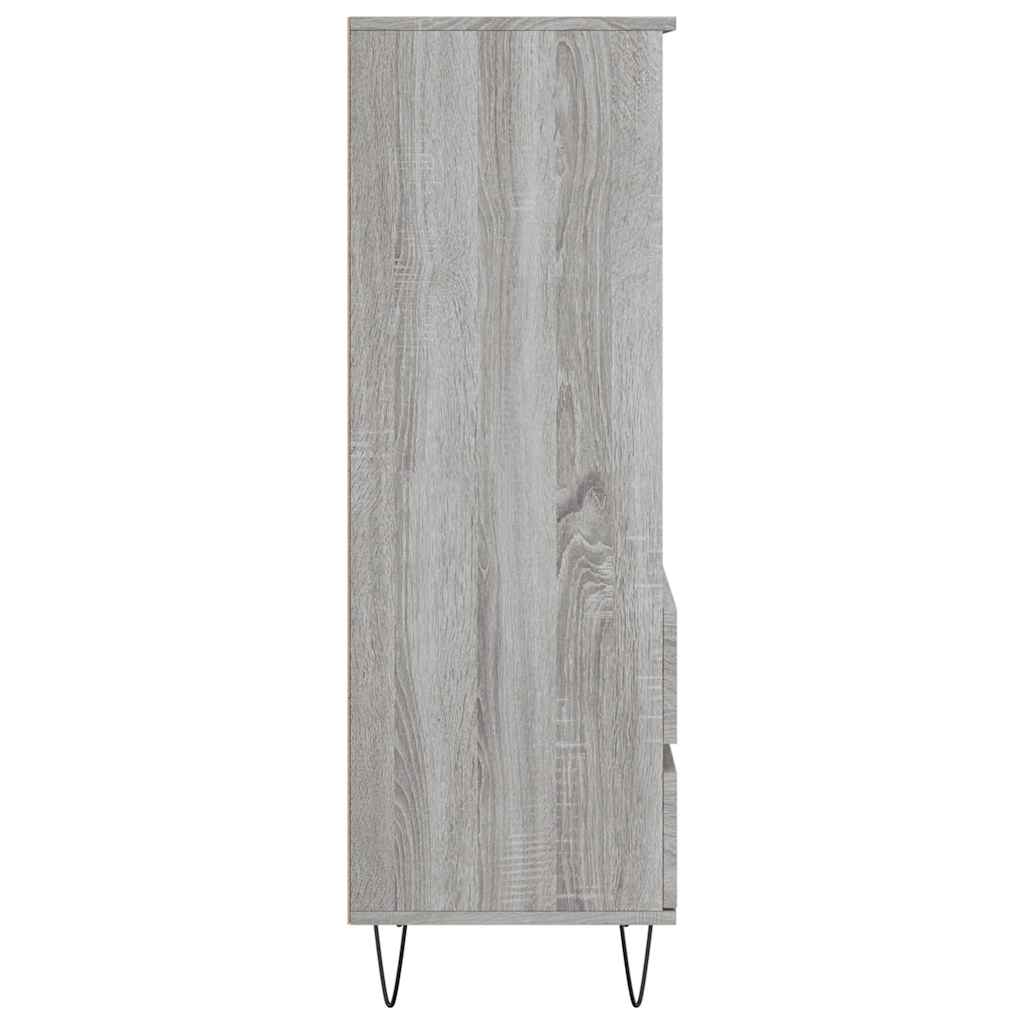 Kumode, pelēka ozolkoka krāsa, 40x36x110cm, apstrādāta koksne