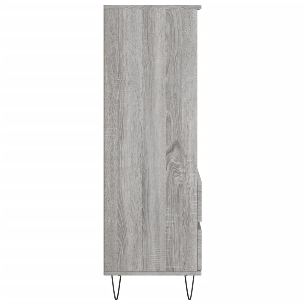 Kumode, pelēka ozolkoka krāsa, 40x36x110cm, apstrādāta koksne