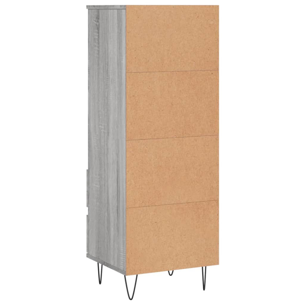 Kumode, pelēka ozolkoka krāsa, 40x36x110cm, apstrādāta koksne