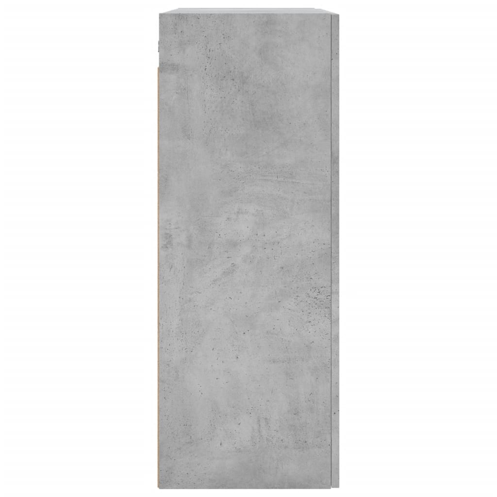 Prie sienos montuojama spintelė, betono, 69,5x34x90cm, mediena