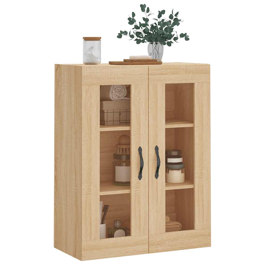 Wall-mounted cabinet, oak, 69.5x34x90cm, wood