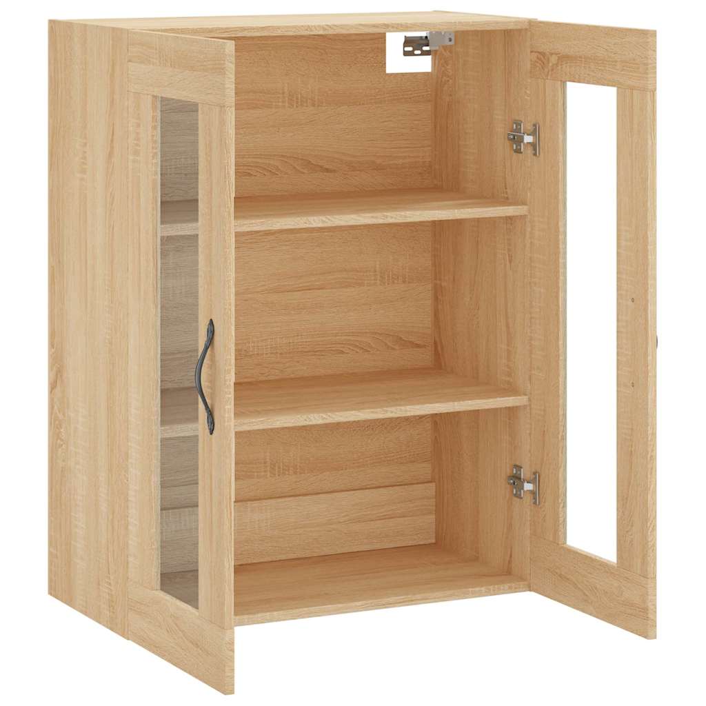 Wall-mounted cabinet, oak, 69.5x34x90cm, wood