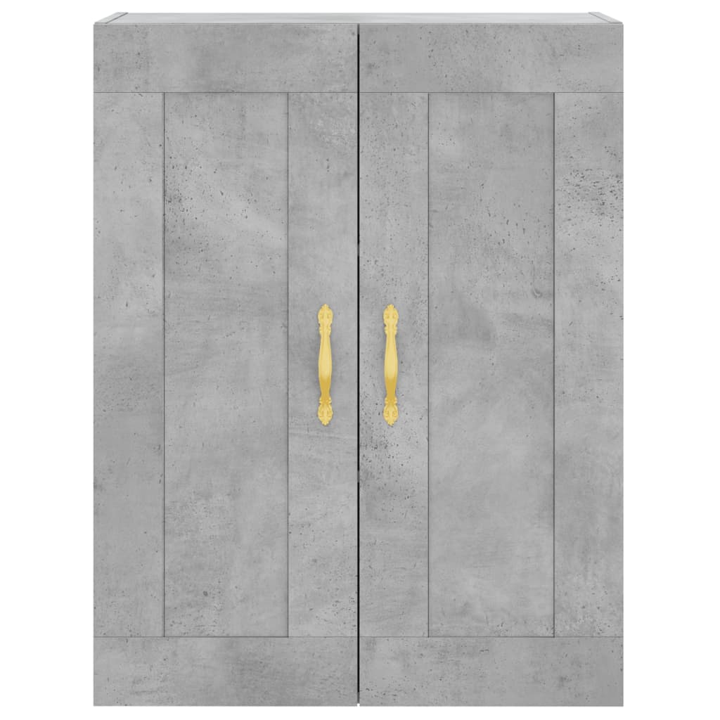 Prie sienos montuojama spintelė, betono, 69,5x34x90cm, mediena