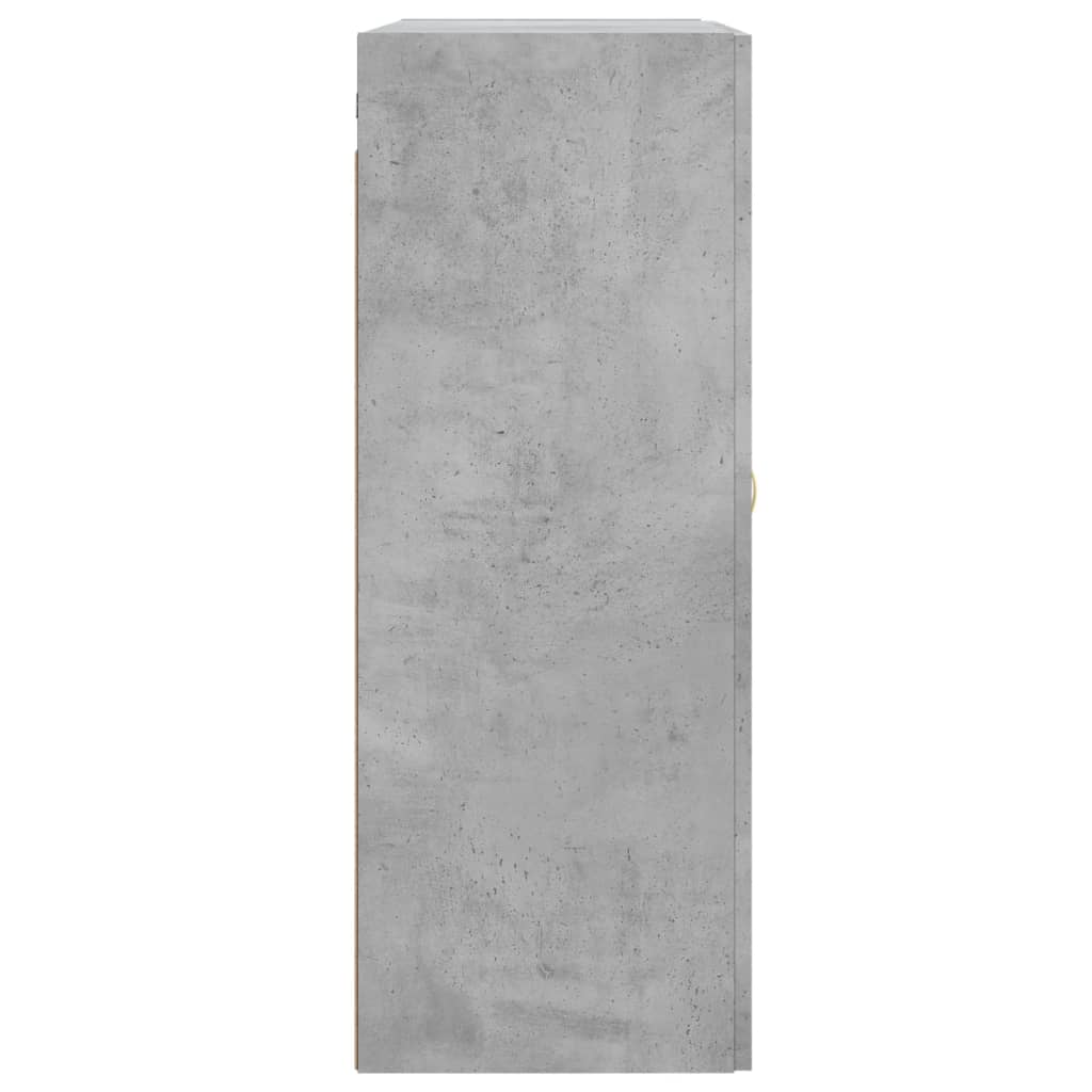 Prie sienos montuojama spintelė, betono, 69,5x34x90cm, mediena