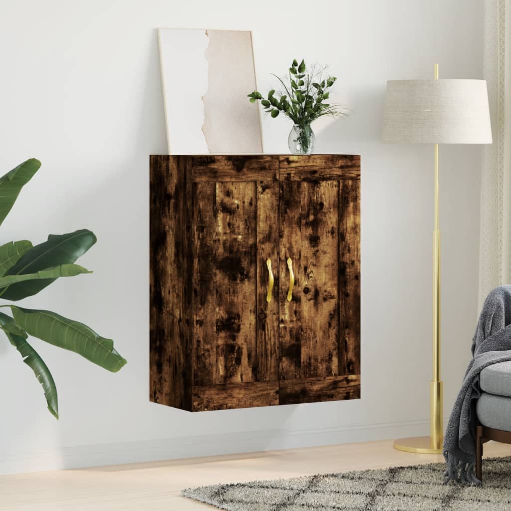 Wall-mounted cabinet, smoke, 69.5x34x90cm, wood