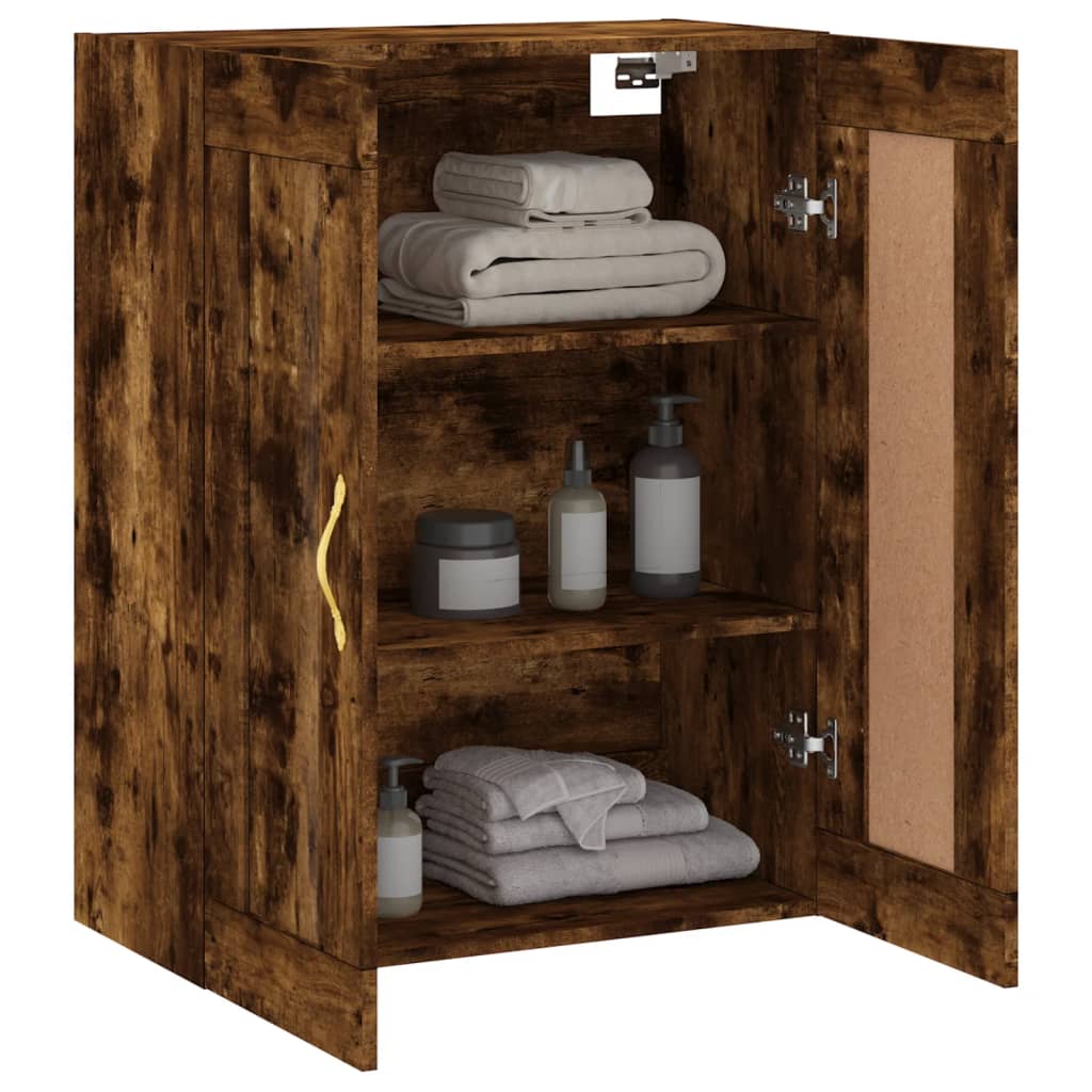 Wall-mounted cabinet, smoke, 69.5x34x90cm, wood