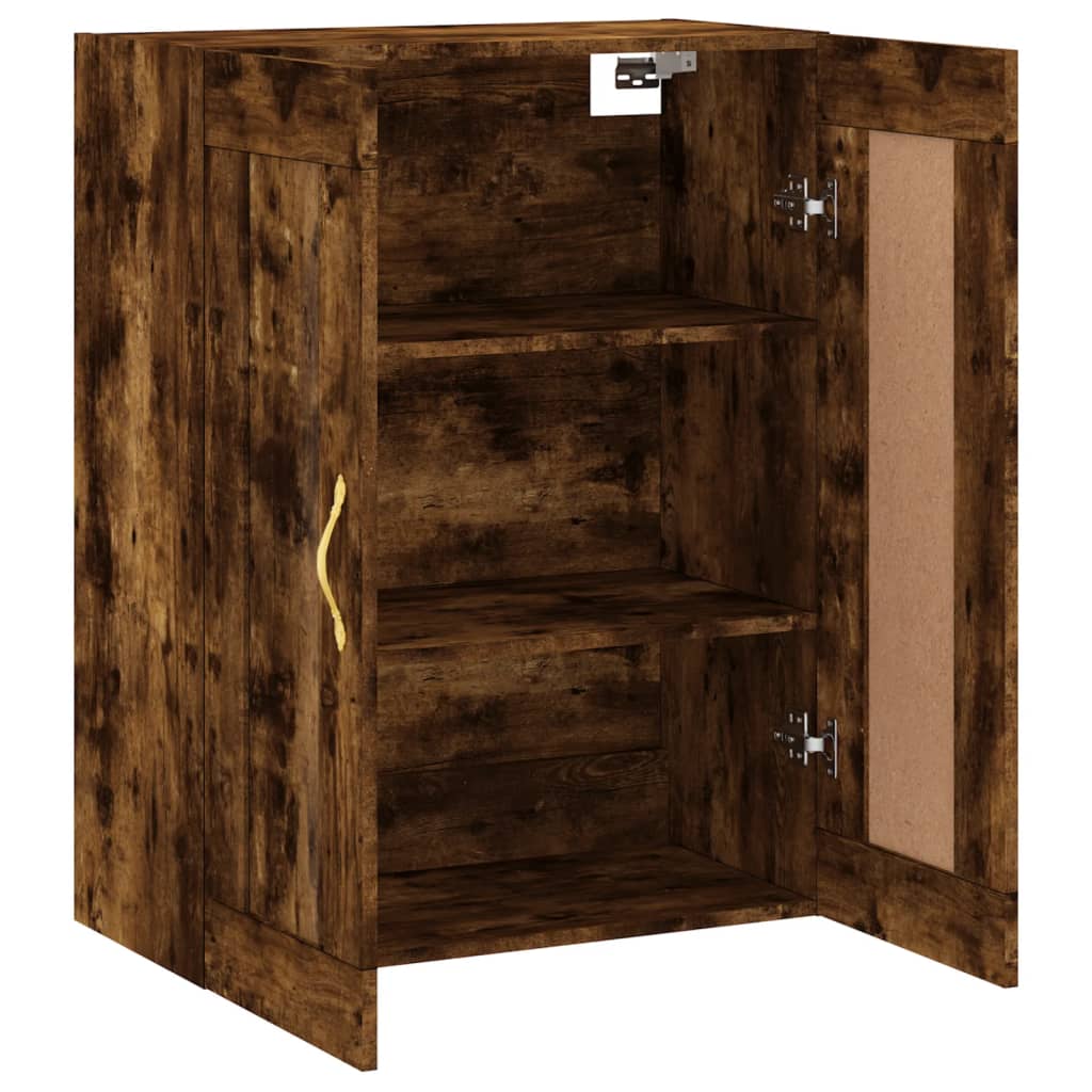 Wall-mounted cabinet, smoke, 69.5x34x90cm, wood