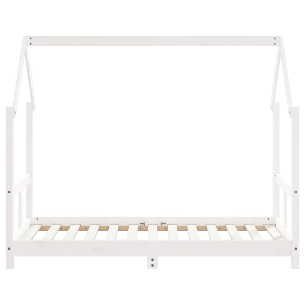 Children's bed frame, white, 80x160cm, solid pine