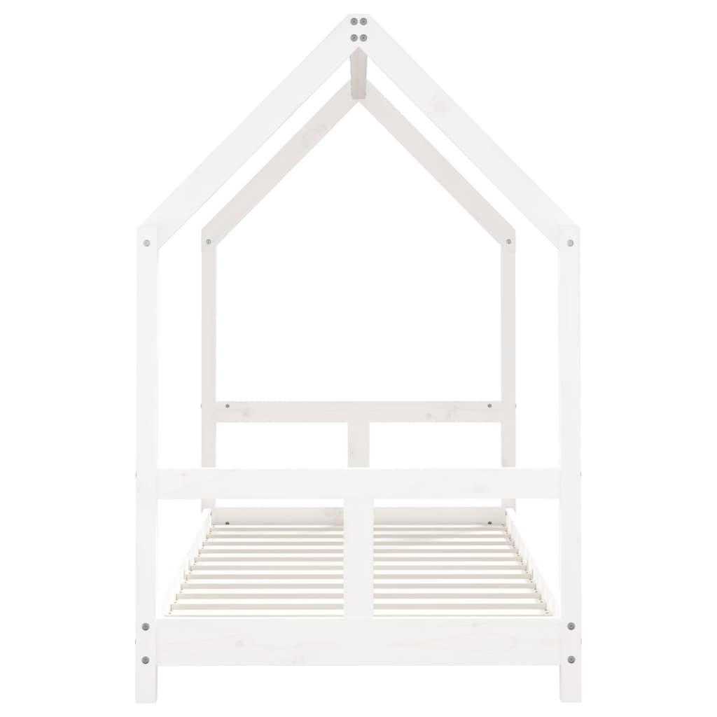Children's bed frame, white, 80x160cm, solid pine