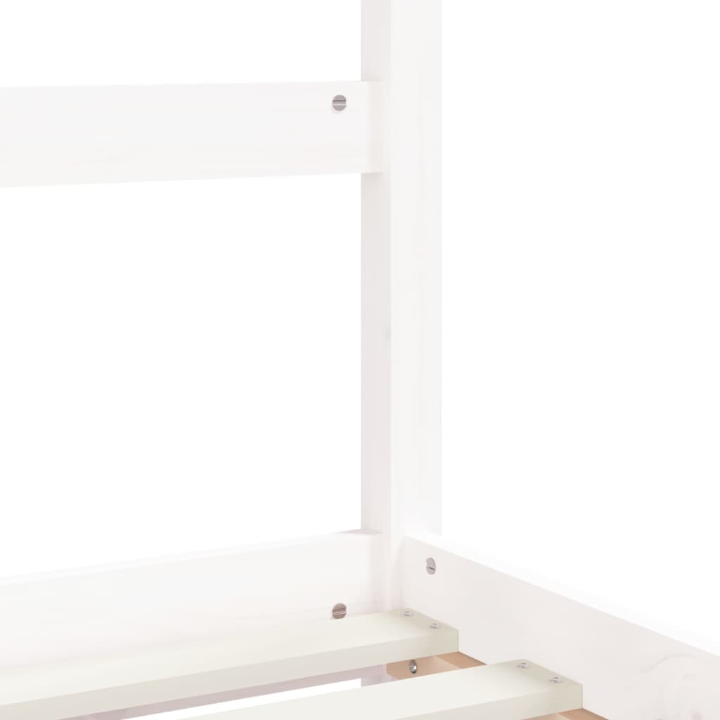Children's bed frame, white, 80x160cm, solid pine
