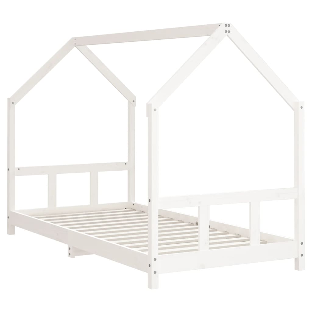 Children's bed frame, white, 90x190cm, solid pine