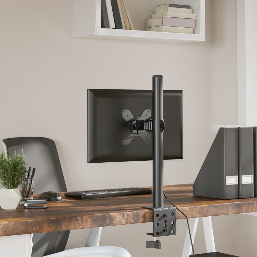 Monitor stand, black, steel, VESA 75/100mm