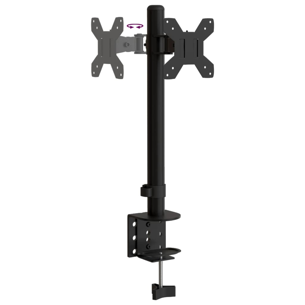 Monitor stand, black, steel, VESA 75/100mm