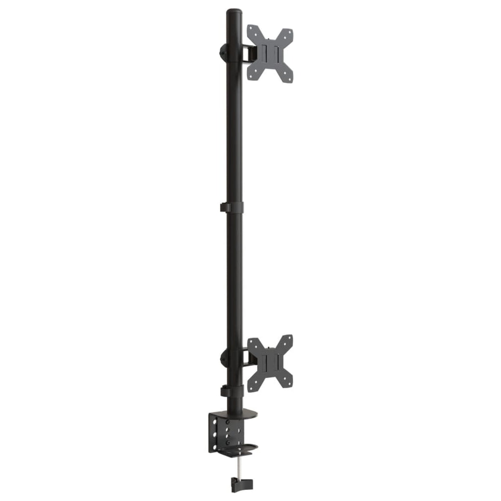 Dual monitor stand, black, steel, VESA 75/100mm