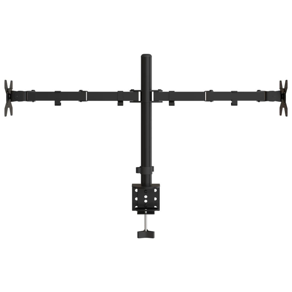 Divkāršs monitora statīvs, melns, tērauds, VESA 75/100mm