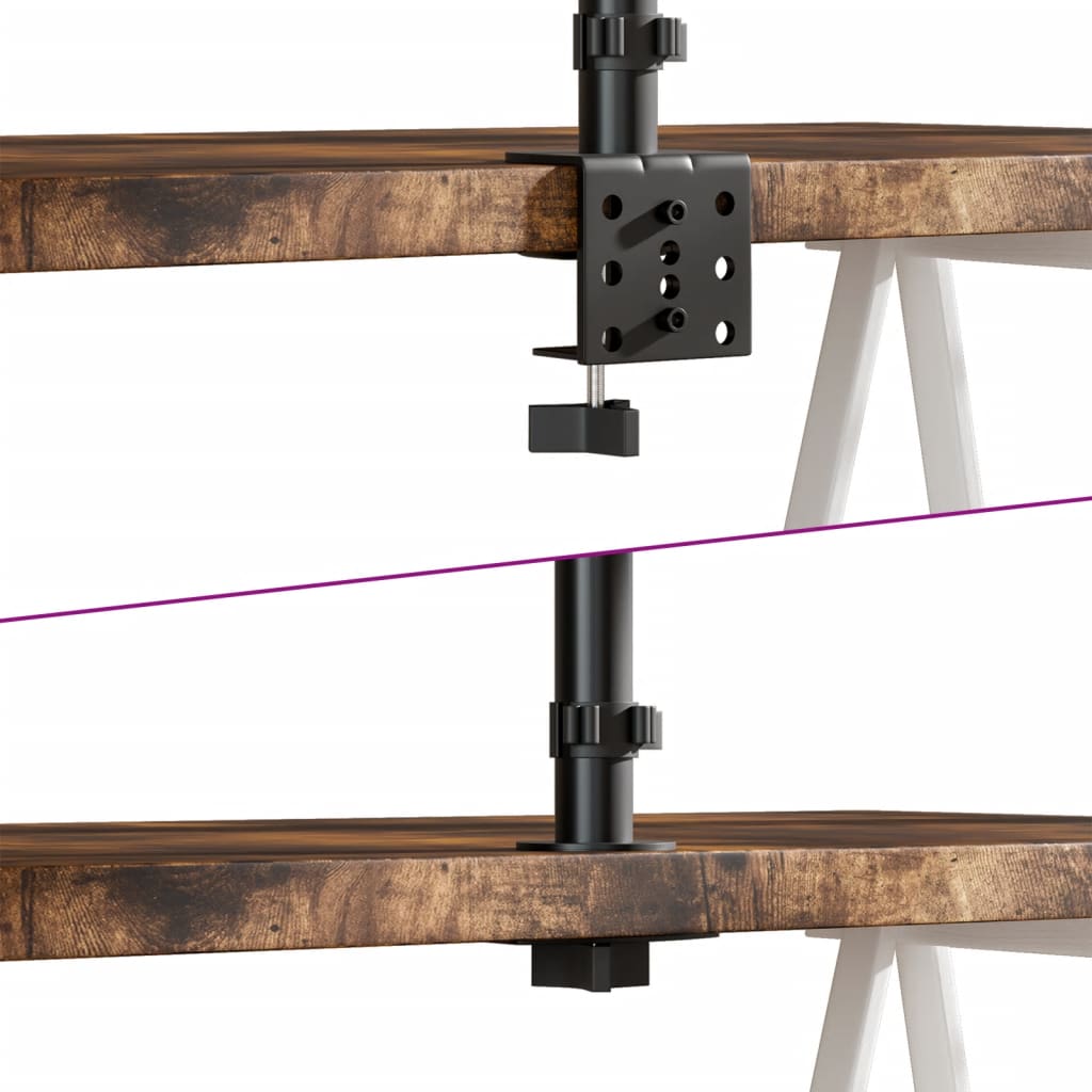 Divkāršs monitora statīvs, melns, tērauds, VESA 75/100mm