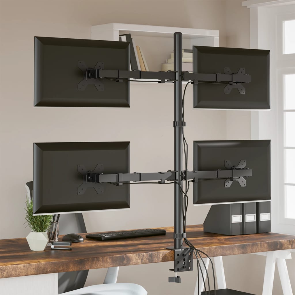 Monitora kronšteins, melnā krāsā, tērauds, VESA 75/100mm