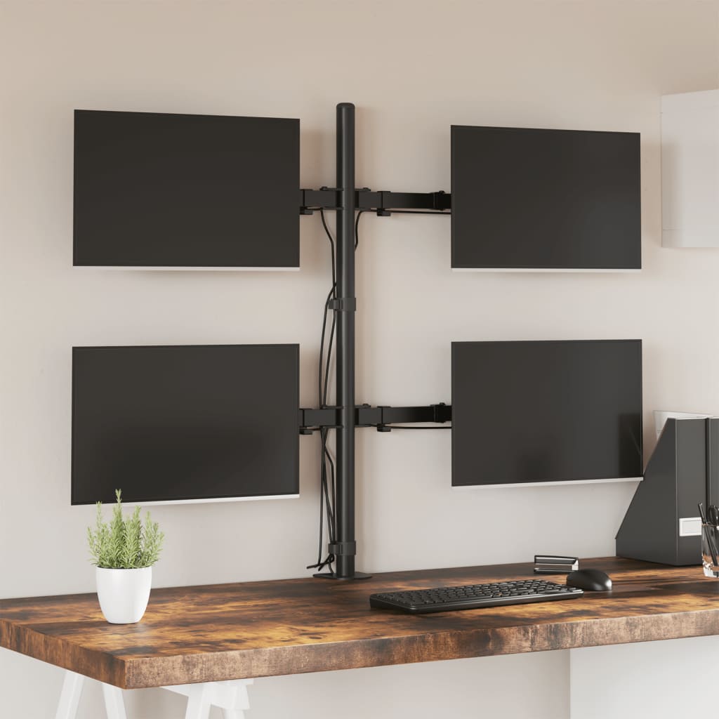 Monitora kronšteins, melnā krāsā, tērauds, VESA 75/100mm