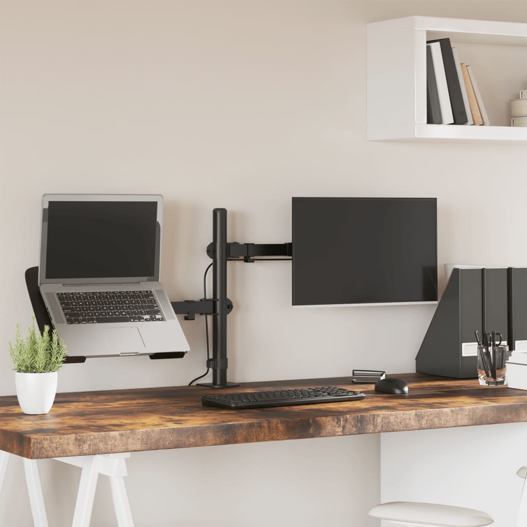 Monitor stand, black, steel, VESA 75/100mm