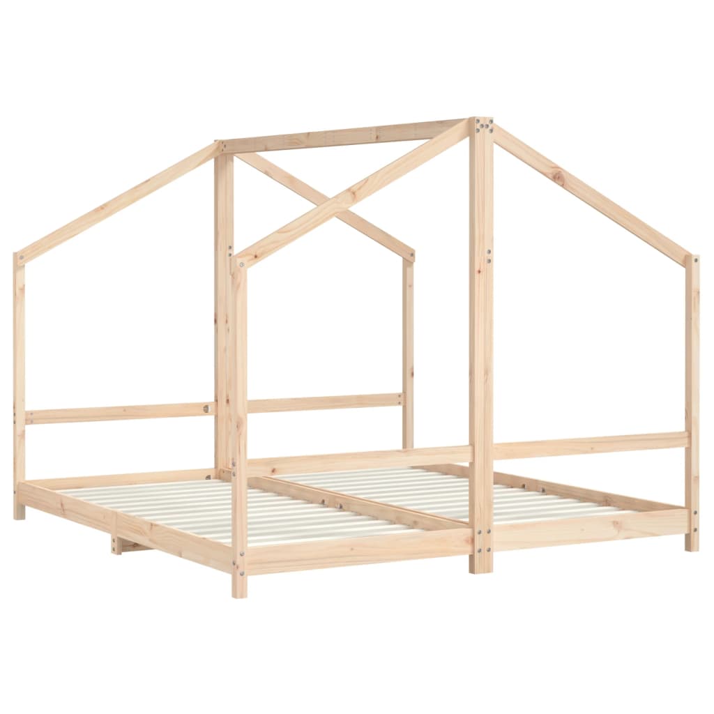 Children's bed frame, 2x(90x200)cm, solid pine