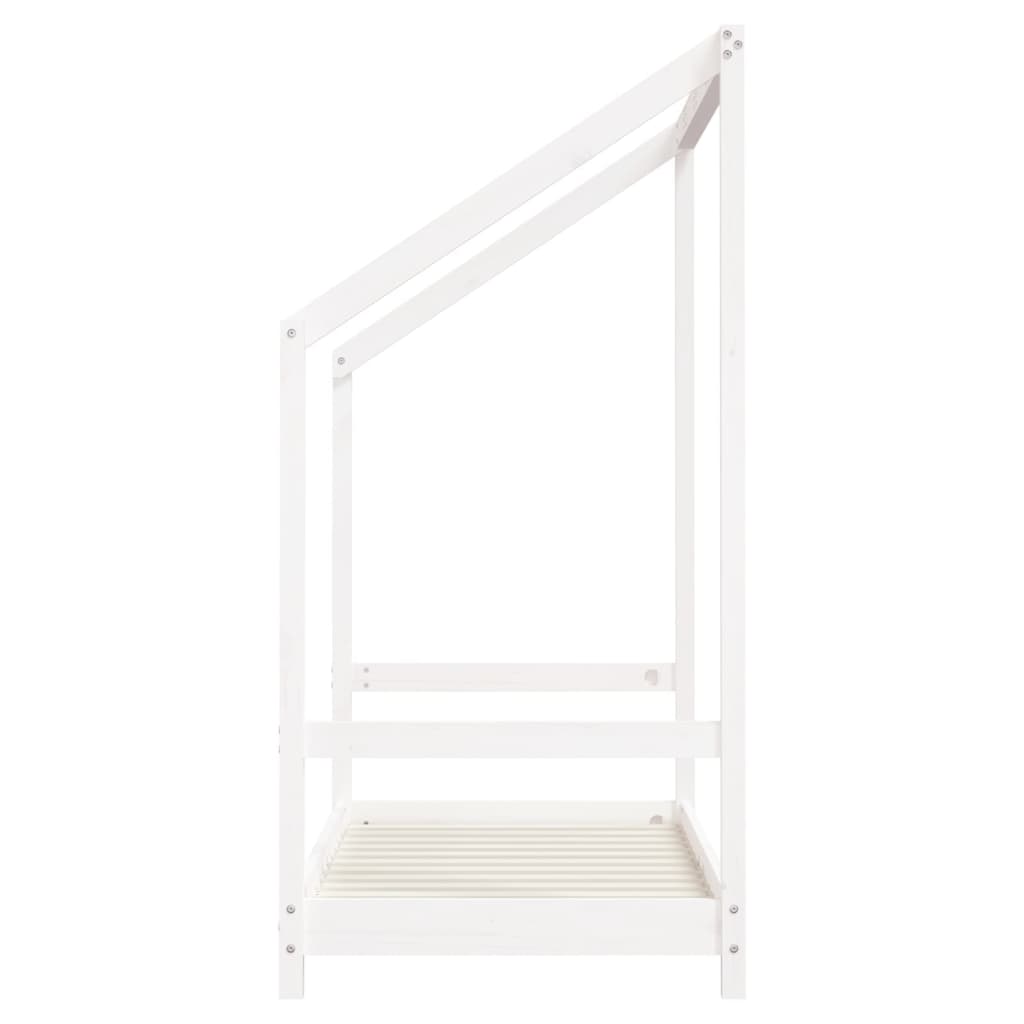 Children's bed frame, white, 2x(70x140)cm, solid pine