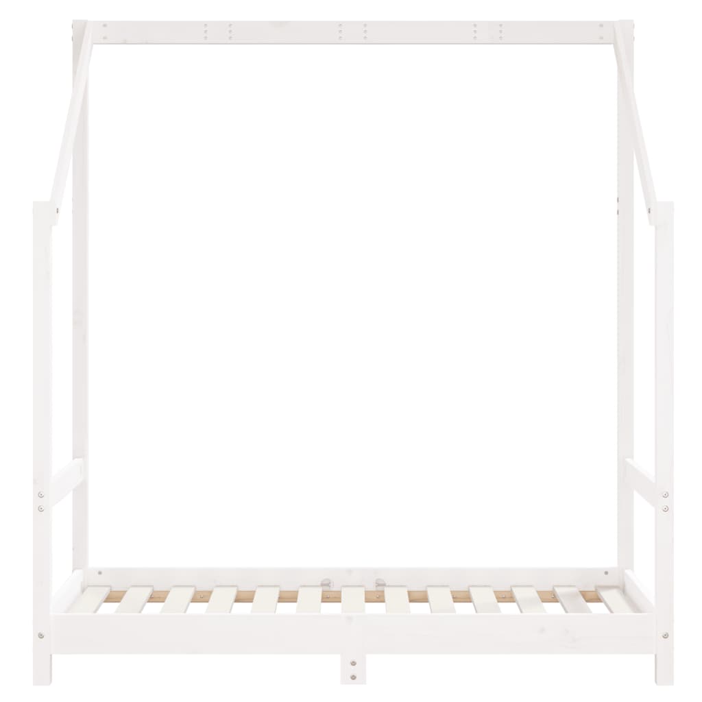 Children's bed frame, white, 2x(70x140)cm, solid pine