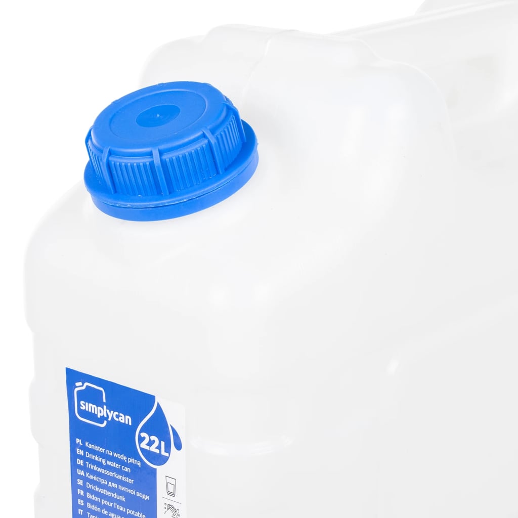 Vandens talpa su čiaupu, skaidri, 22l, plastikas