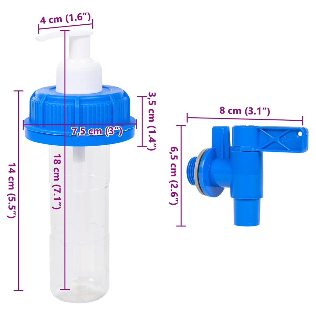 Vandens talpa su čiaupu ir muilo dozatoriumi, 12l, plastikas