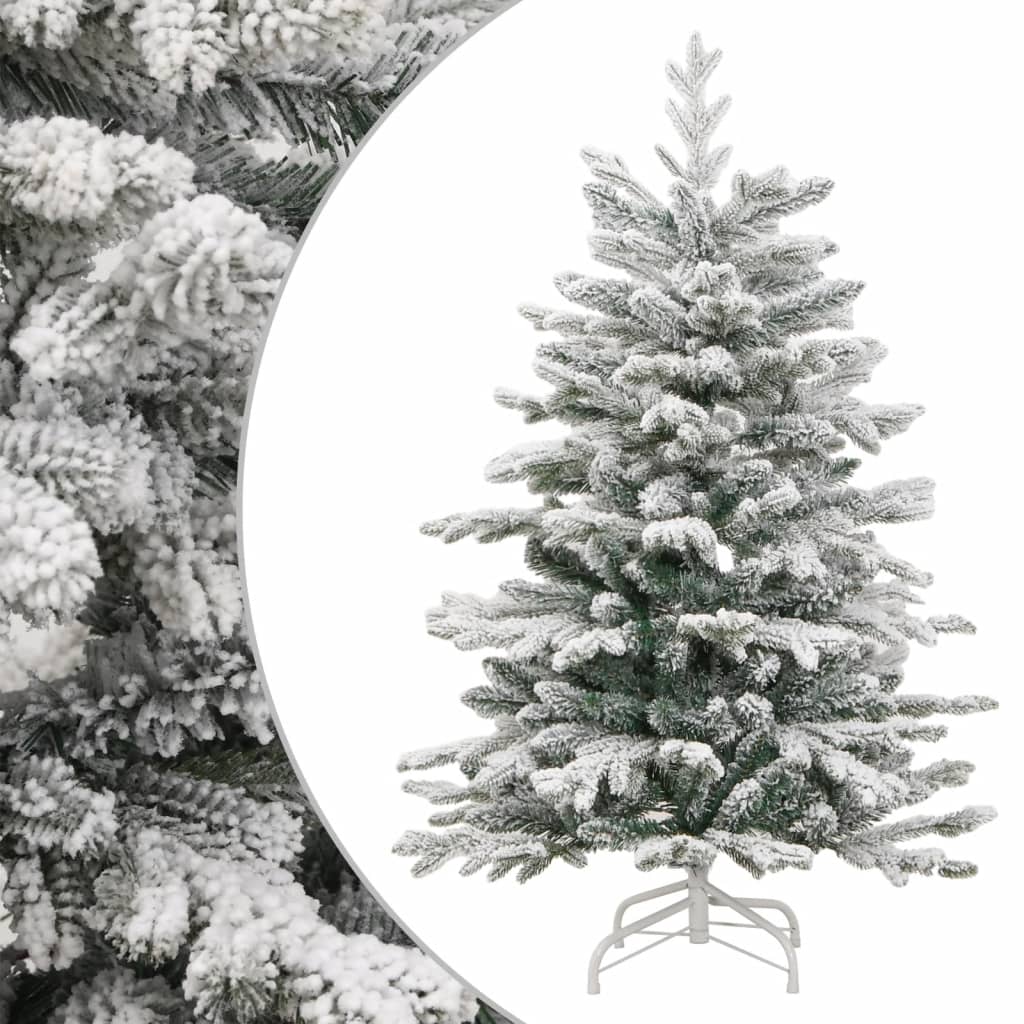 Artificial Christmas tree with hinged branches, 120cm, snow-flocked