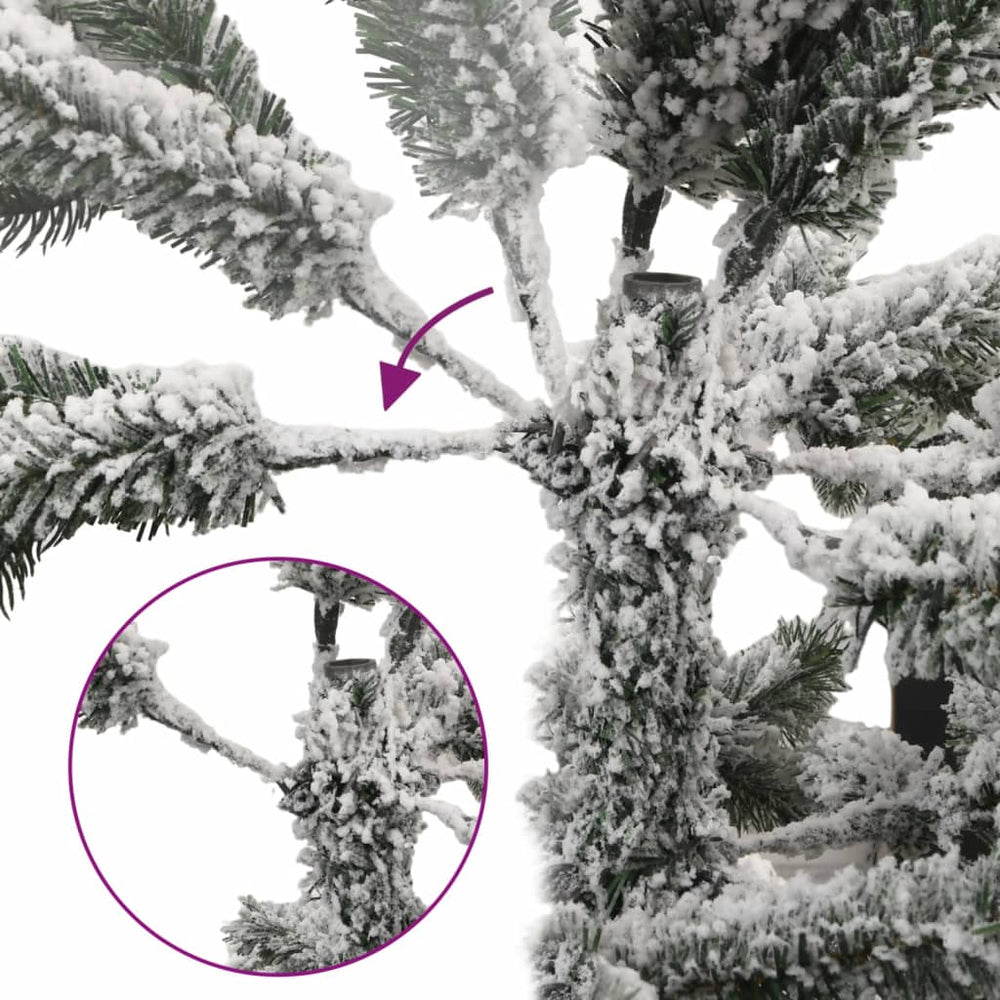 Artificial Christmas tree with hinged branches, 120cm, snow-flocked