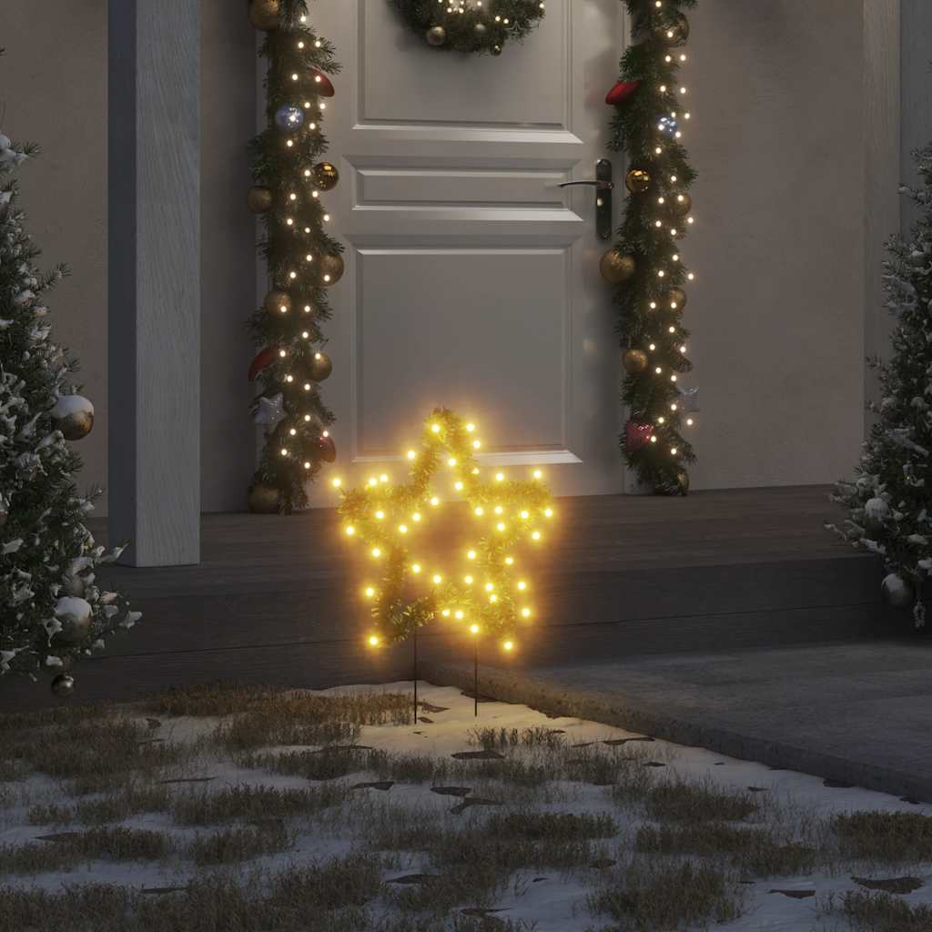 Kalėdinės dekoracijos žvaigždės su smaigais SNOWBEAM, 3vnt., 50LED, 29cm
