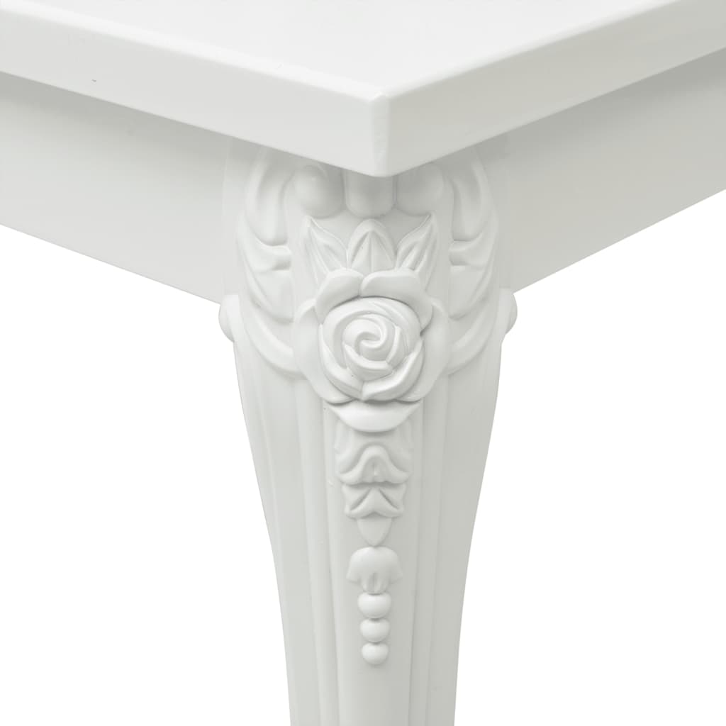 Coffee table, white, 100x50x42cm, engineered wood, high-gloss