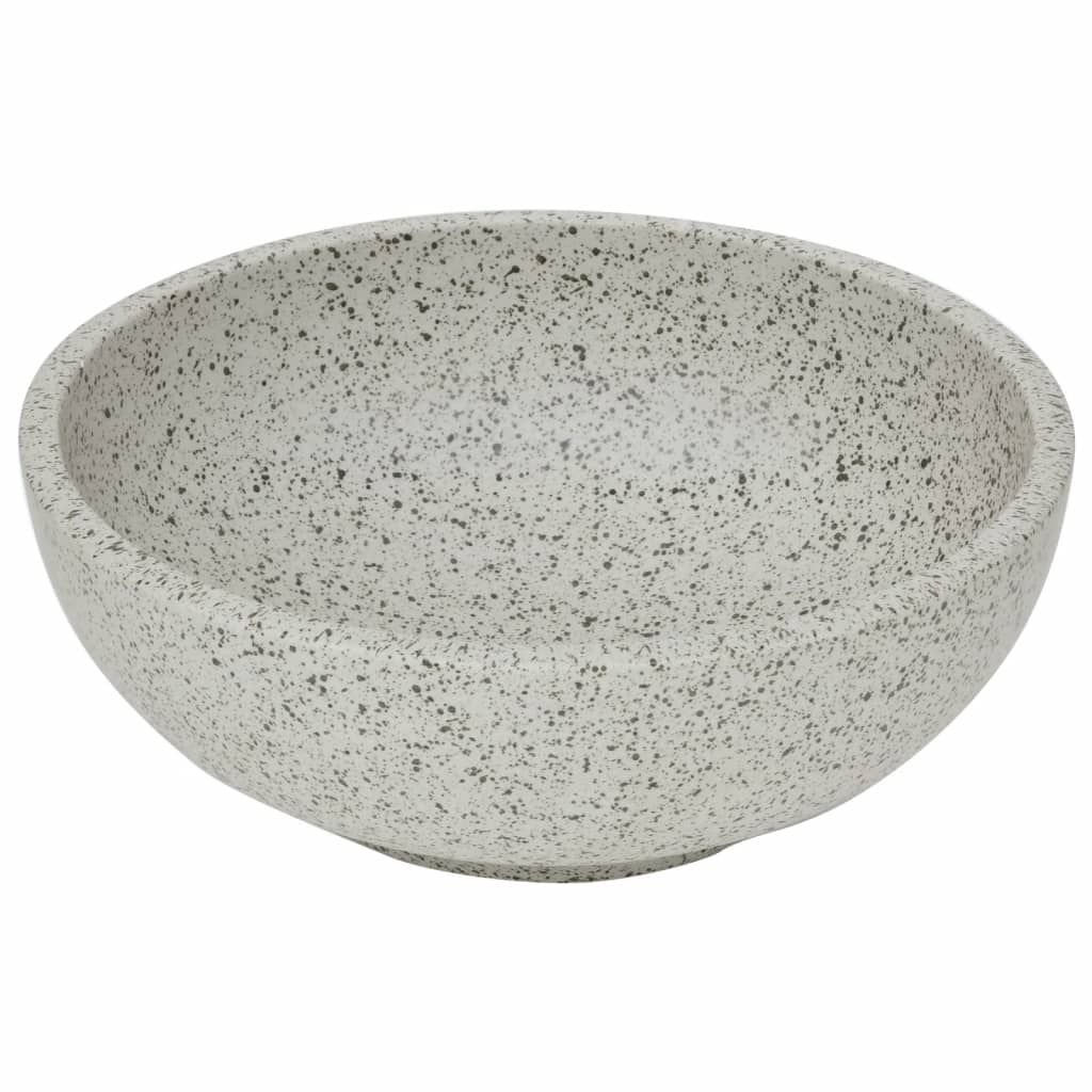 Countertop basin, grey, 41x14cm, ceramic, round