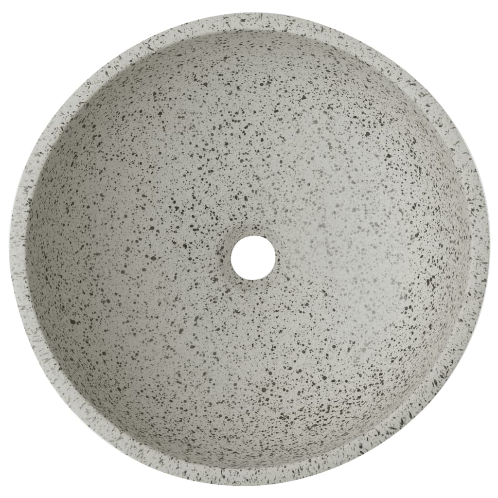 Countertop basin, grey, 41x14cm, ceramic, round